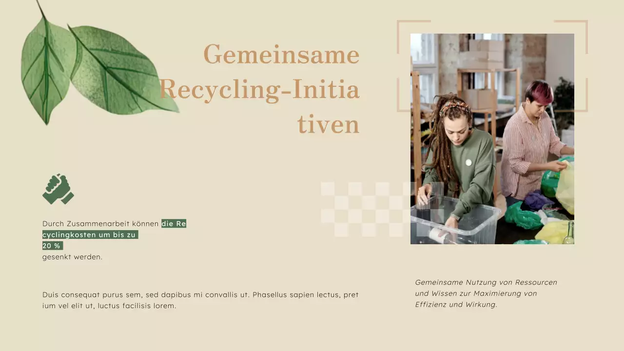 Green Natural Business Innovative Recycling-Strategie