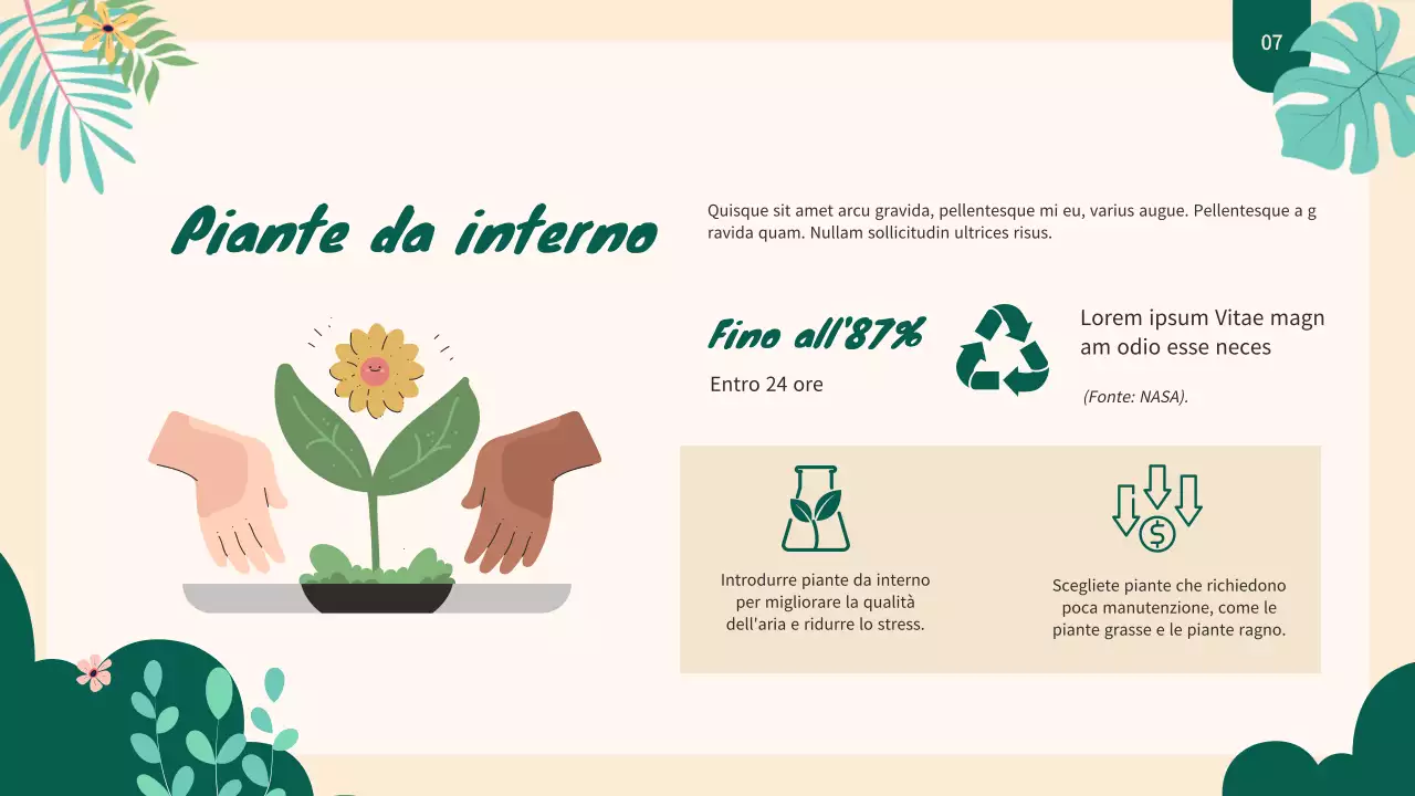 Strategia di spazio di lavoro aziendale verde naturale