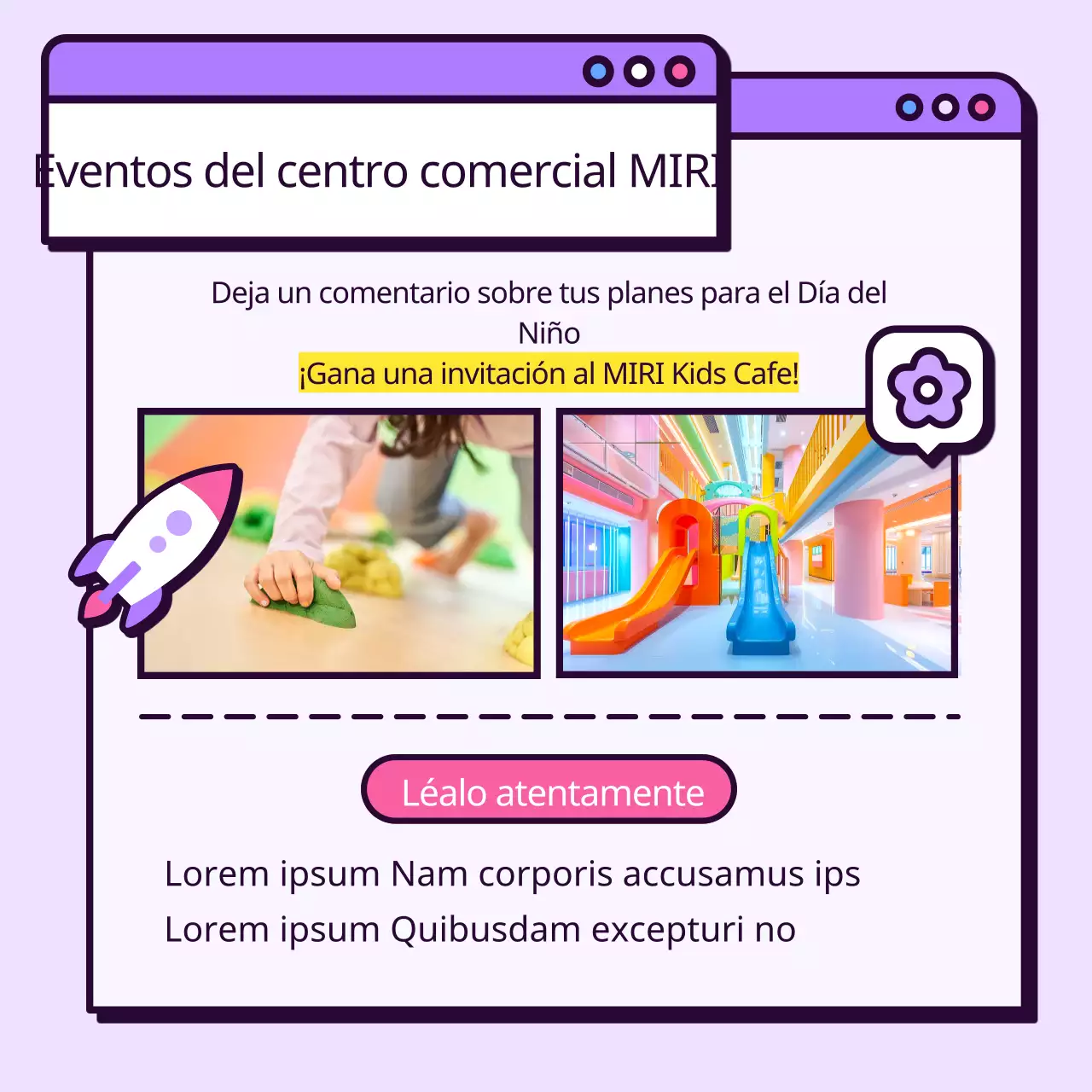 Ideas kitsch para el Día del Niño en morado y rosa