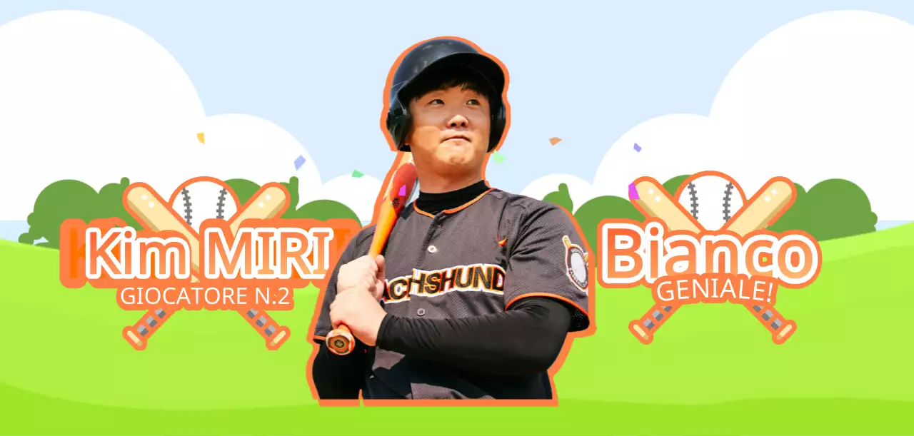 Arancione e verde campo da baseball illustrazione concetto di tifo