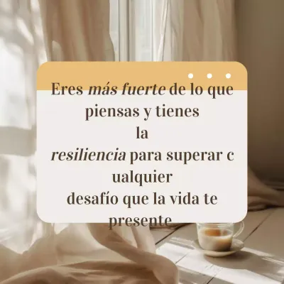 Beige Marrón Moderno Motivacional Salud Mental Cita Auto-crecimiento