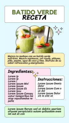 Receta de batido verde refrescante Blue and Green Natural