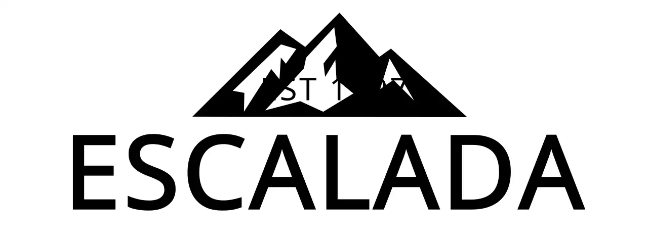Clube de escalada de inspiração vintage com ilustrações de montanhas e tipos de letra serifados