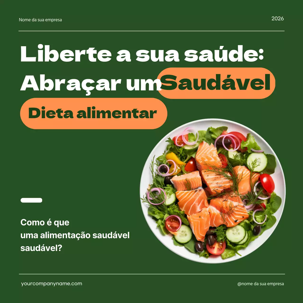 Verde Amarelo Geométrico Alimentação saudável Instruções de dieta
