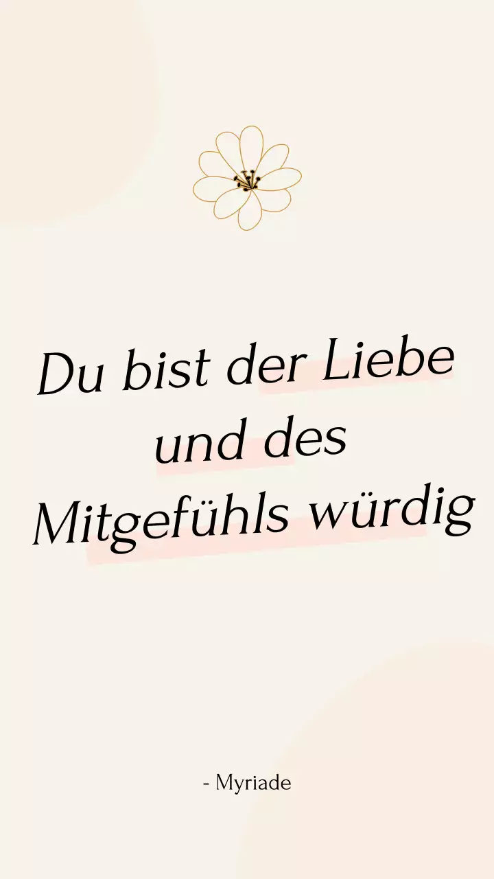 Beige Rosa Natürlich Motivationszitate Werbung