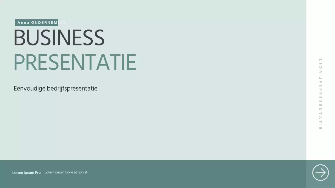 Een eenvoudig zakelijk rapport in groen en wit