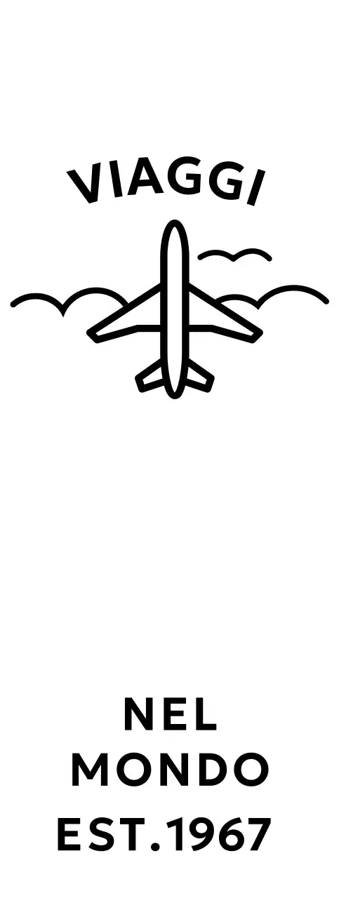 Agenzia di viaggio semplice e fresca con illustrazioni di aerei e nuvole