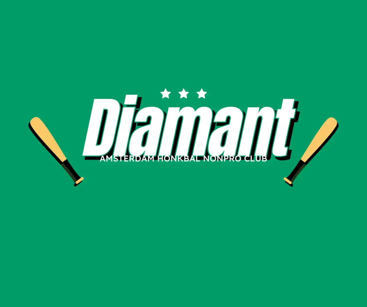 Honkbalclubontwerp met een retrogevoel