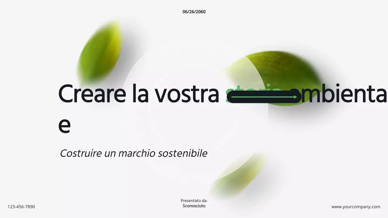 Verde e bianco Sostenibilità aziendale moderna Strategia aziendale