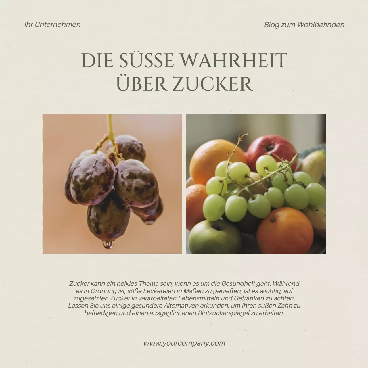 Beige und Khaki Modern Healthy Lifestyle Blog Promotion