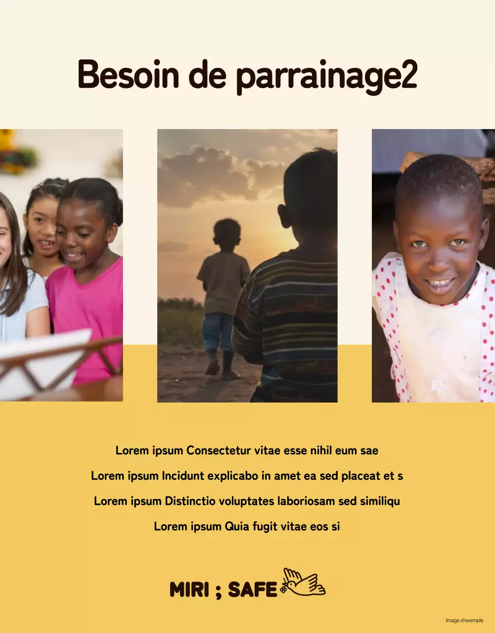 Un appel à l'action simple en jaune et beige