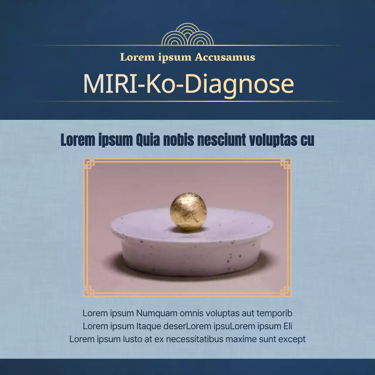 Traditionelle Anzeige für pflanzliche Arzneimittel zum Muttertag in Marineblau und Gold