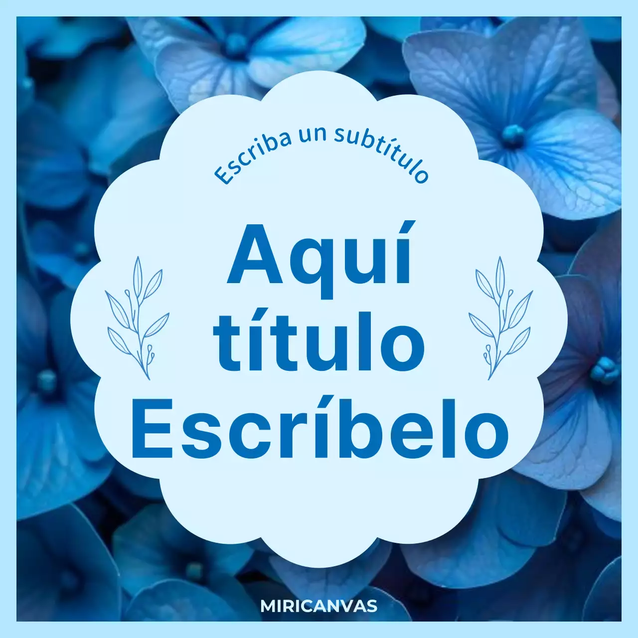 Portada minimalista de fondo primaveral en amarillo y azul