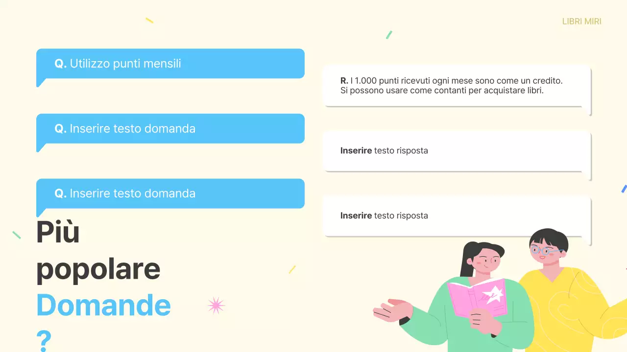 Promuovere l'adesione a un club del libro giallo e azzurro