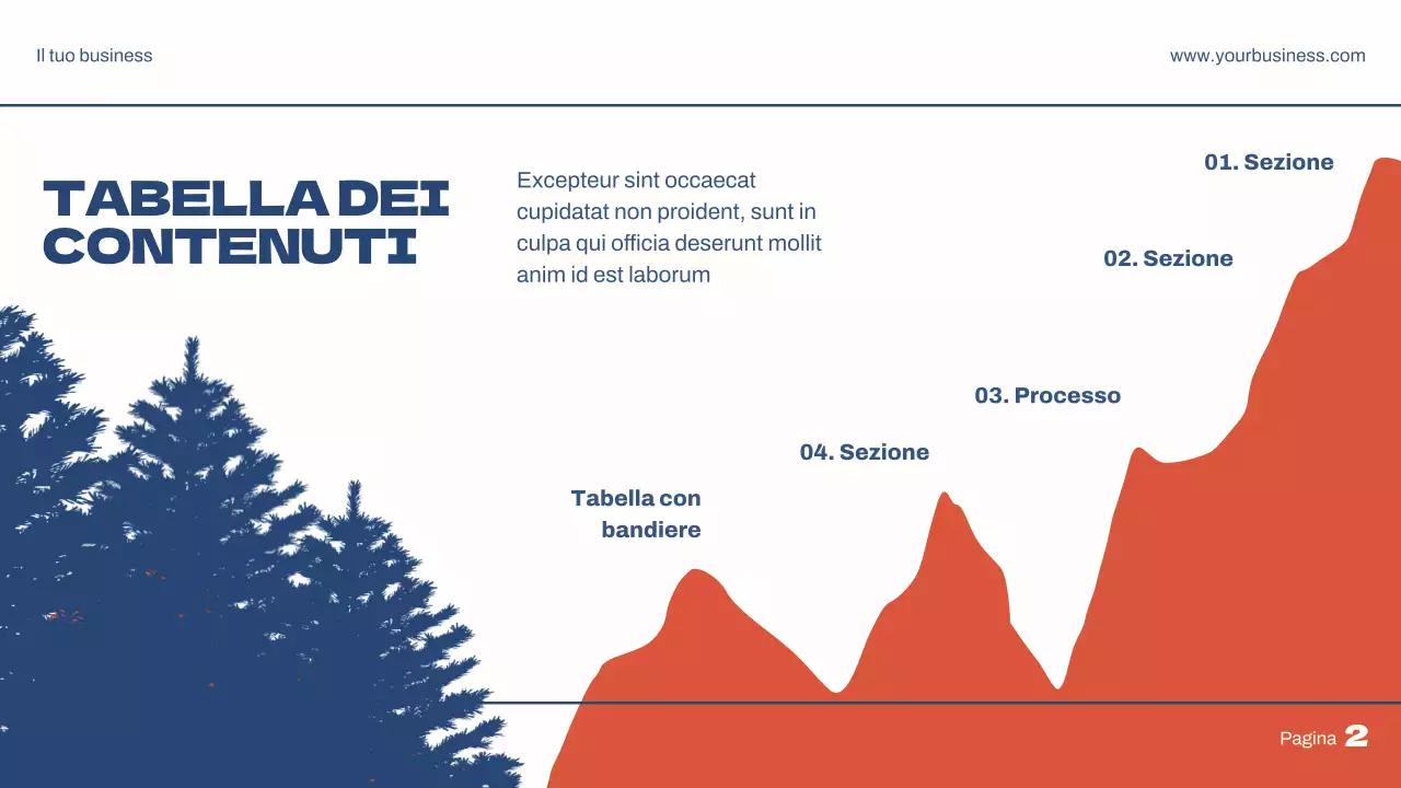 Blu Rosso Semplice presentazione aziendale per il piano degli obiettivi