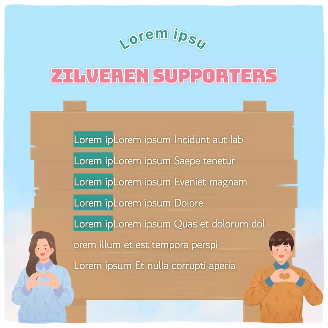 Roze en gele Moederdag vrijwilligerswerk promoten