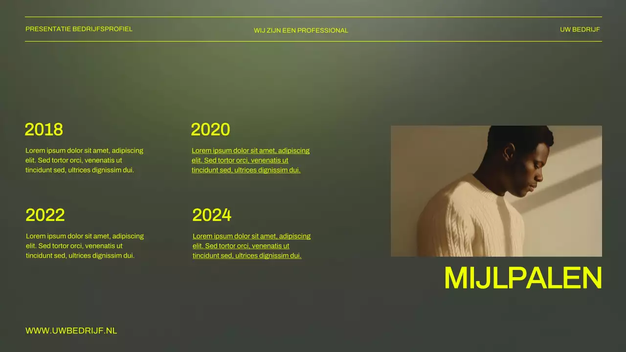 Groen en zwart zakelijke presentatie