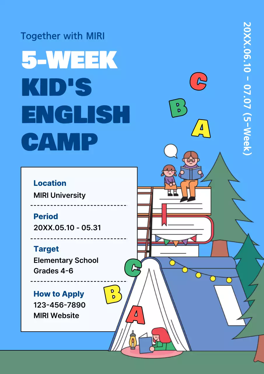 Blue Playful Camp Promotion Poster