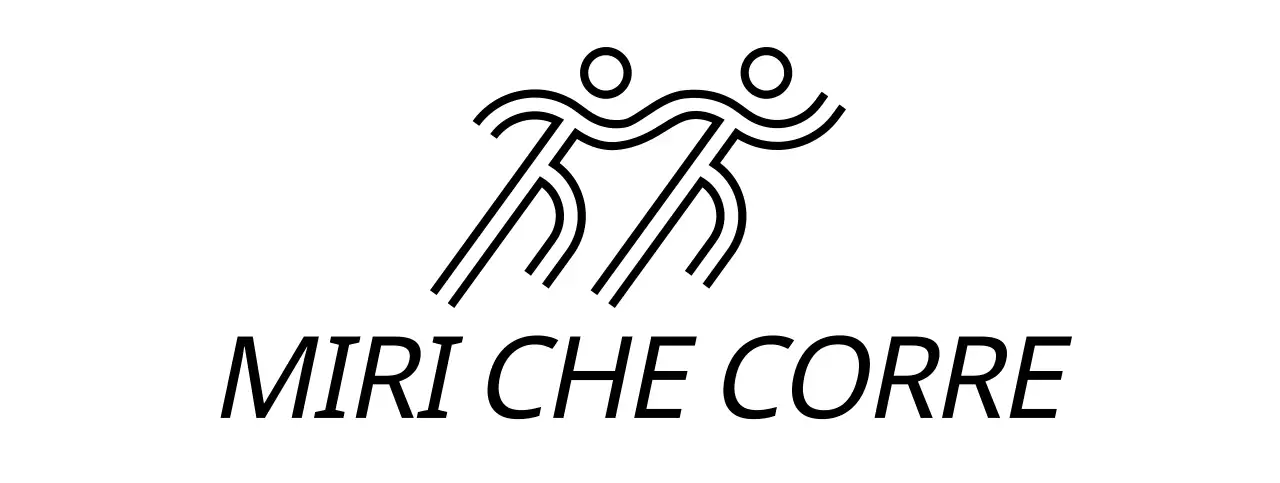 Semplice gara di corsa con illustrazioni di corridori