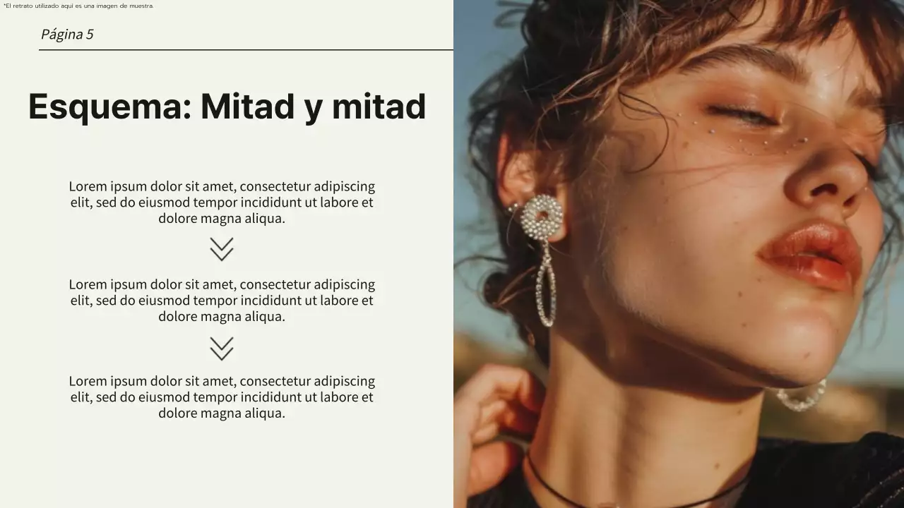 Páginas de presentación de tendencias en beige y negro con varios diseños Presentación de productos