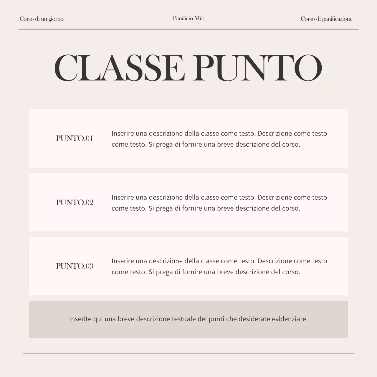 Promuovere un moderno corso di un giorno in avorio e nero