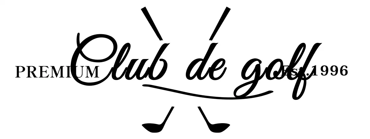 Palos de golf con cursiva manuscrita para un toque de clase