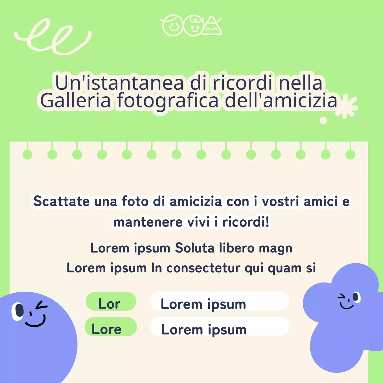 Promuovete il vostro evento della Settimana dell'amore per i vostri amici in viola e chartreuse