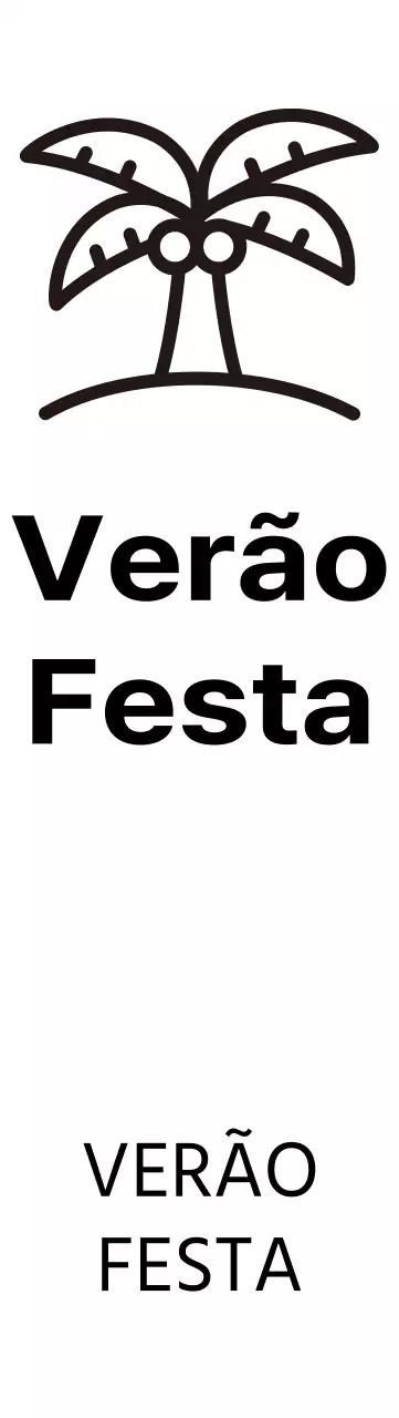 Um festival de verão alegre com ilustrações de palmeiras