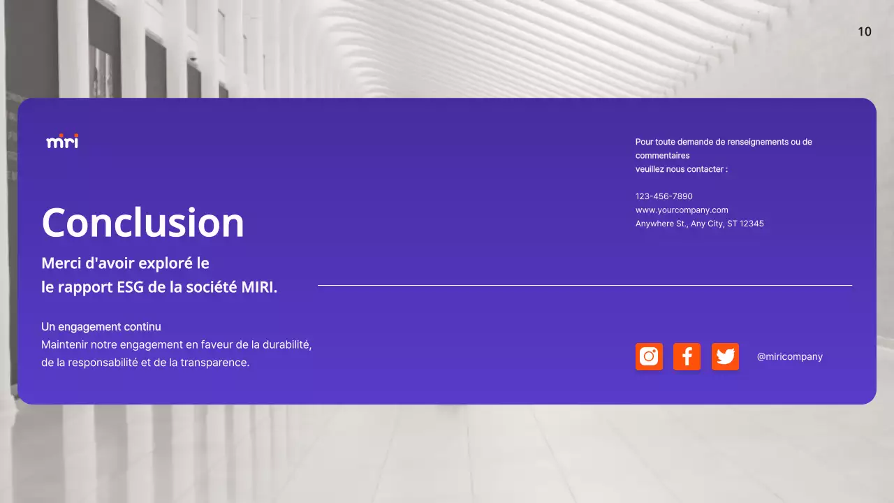 Rapport d'entreprise moderne du GSE pourpre et orange