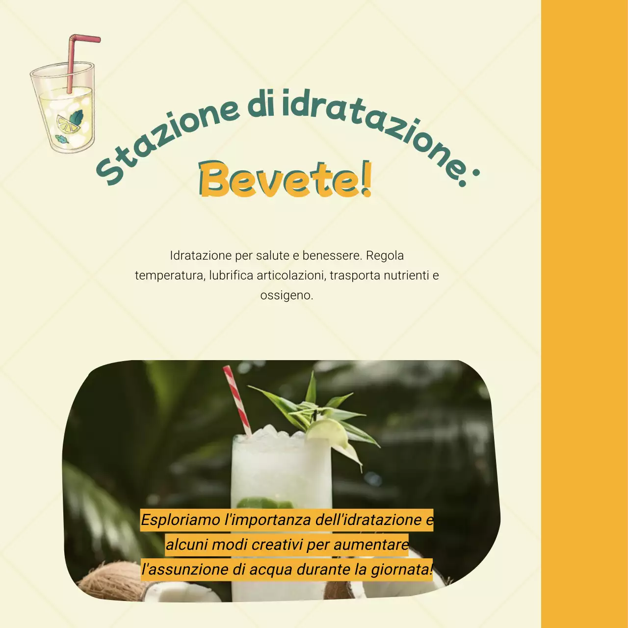 Pubblicità verde e gialla su alimenti e diete sane e moderne