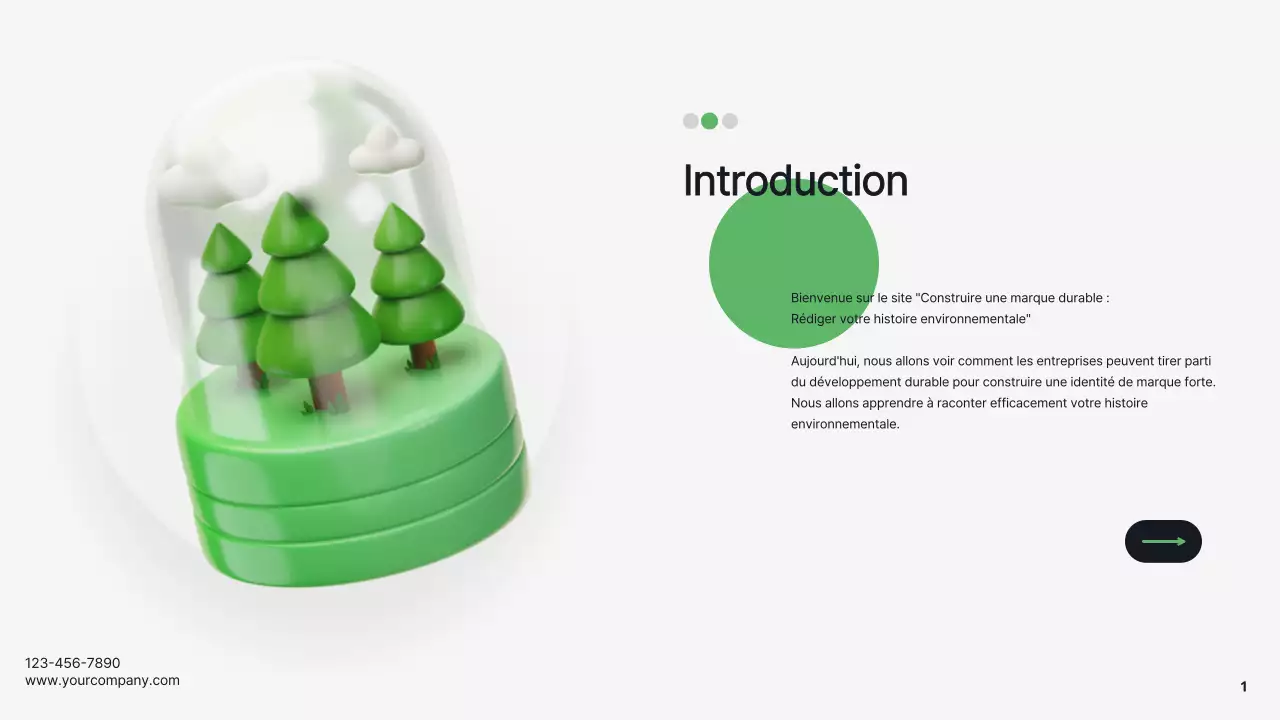 Vert et blanc Entreprise moderne Durabilité Stratégie d'entreprise