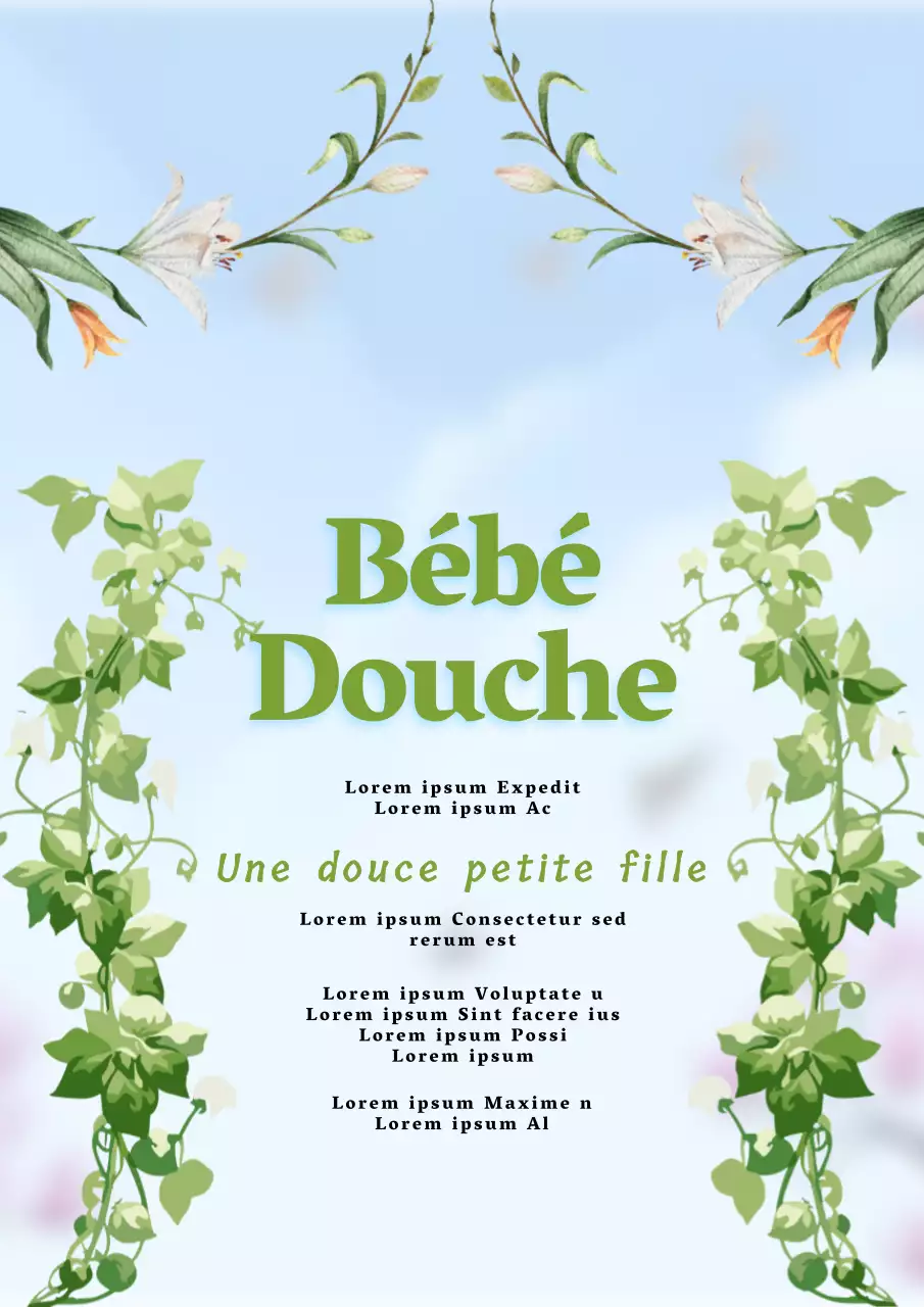 Invitation à la fête de bébé classique vert et menthe