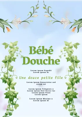 Invitation à la fête de bébé classique vert et menthe