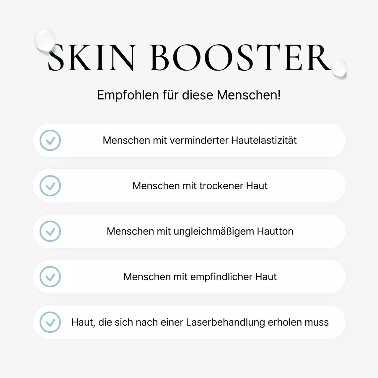 Einfache Dermatologie in Weiß und Hellblau als Werbung für den Verfahrensleitfaden des Krankenhauses