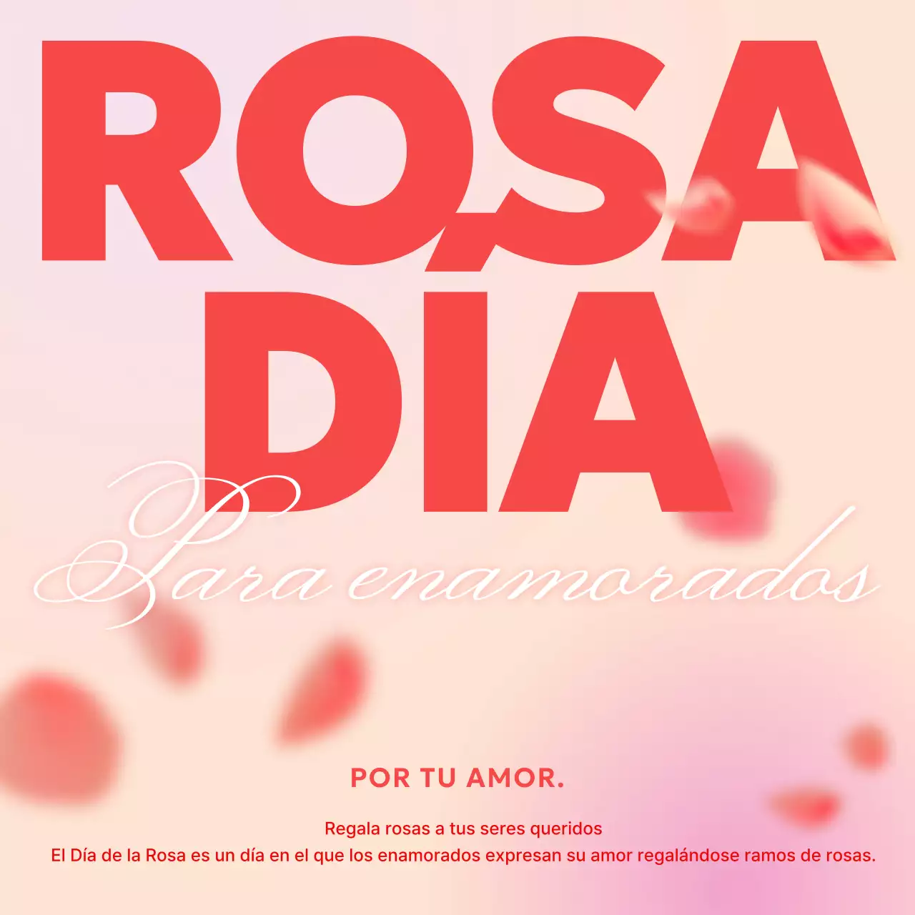 Promueva un Día de la Rosa de ensueño en rojo y rosa