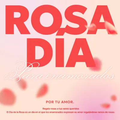 Promueva un Día de la Rosa de ensueño en rojo y rosa