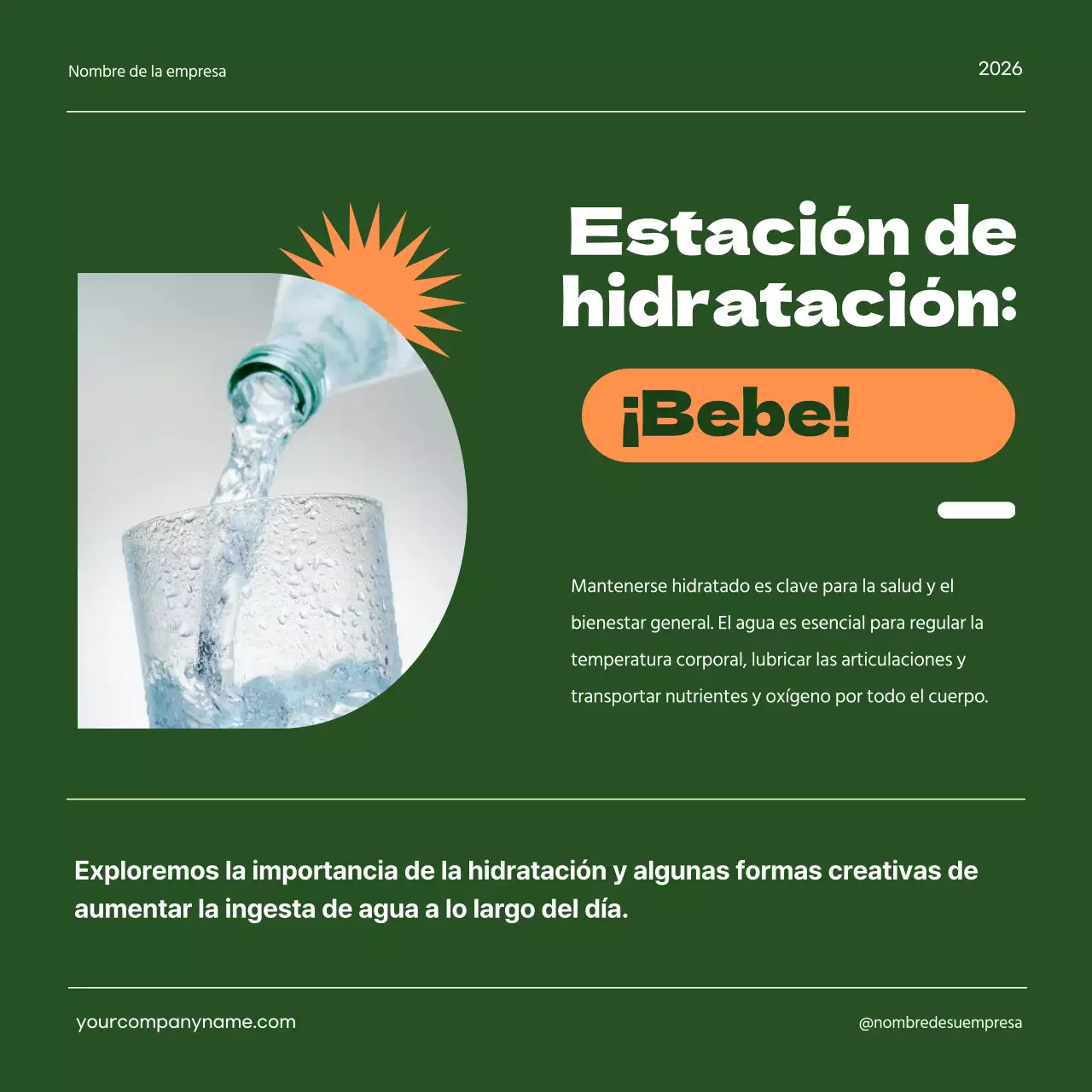 Verde Amarillo Geométrico Alimentación Sana Dieta Instrucciones