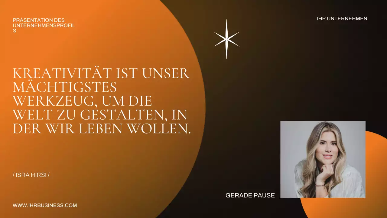 Orange und Braun Geschäftspräsentation