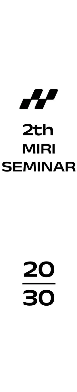 Seminar perusahaan sederhana dengan logo ilustrasi persegi miring