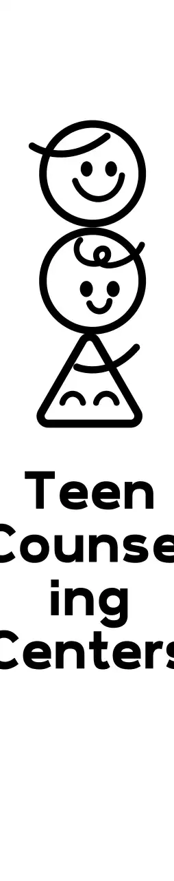 Lembaga pusat konseling remaja yang lucu dengan ilustrasi dan teks anak-anak