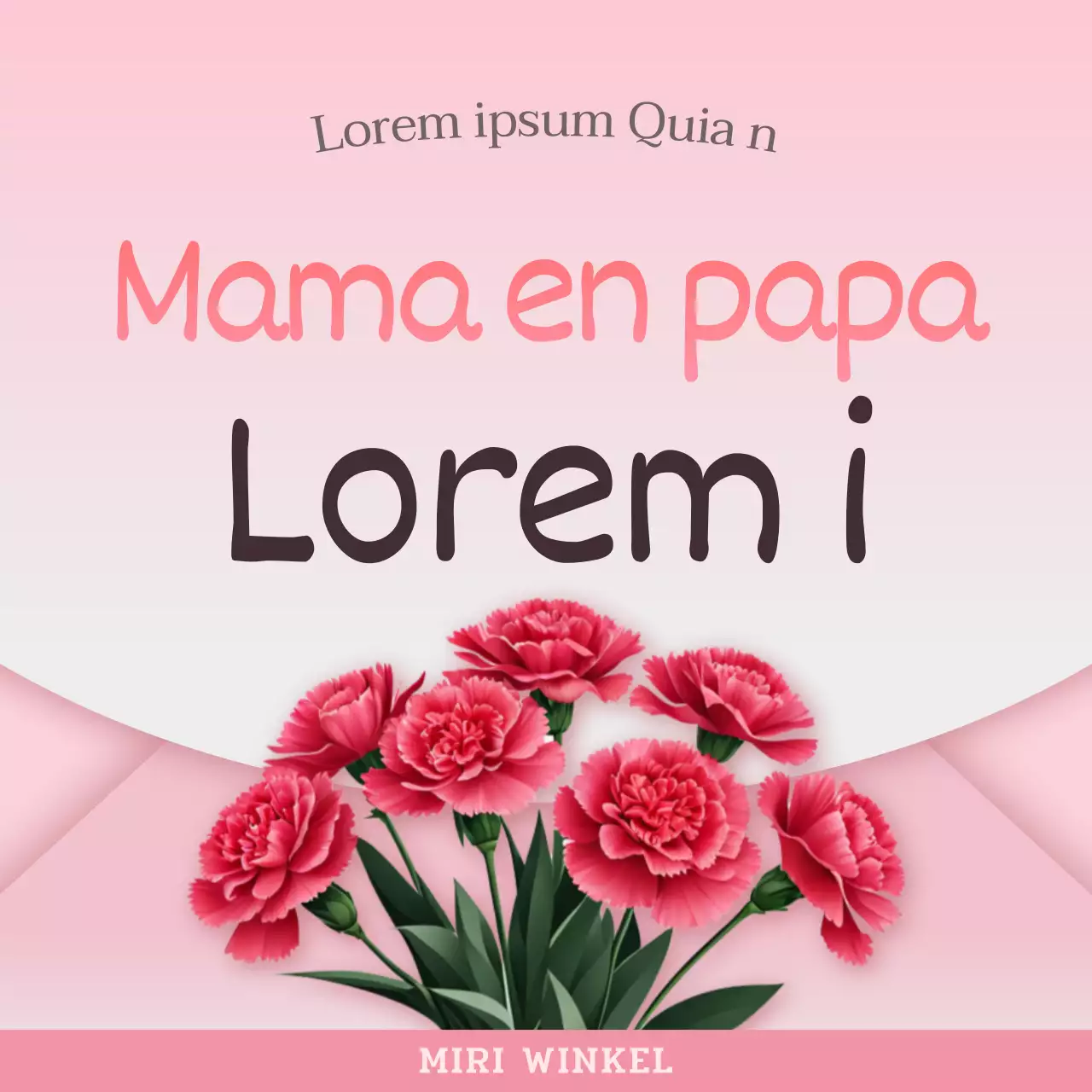 Een moderne Moederdagreclame in roze