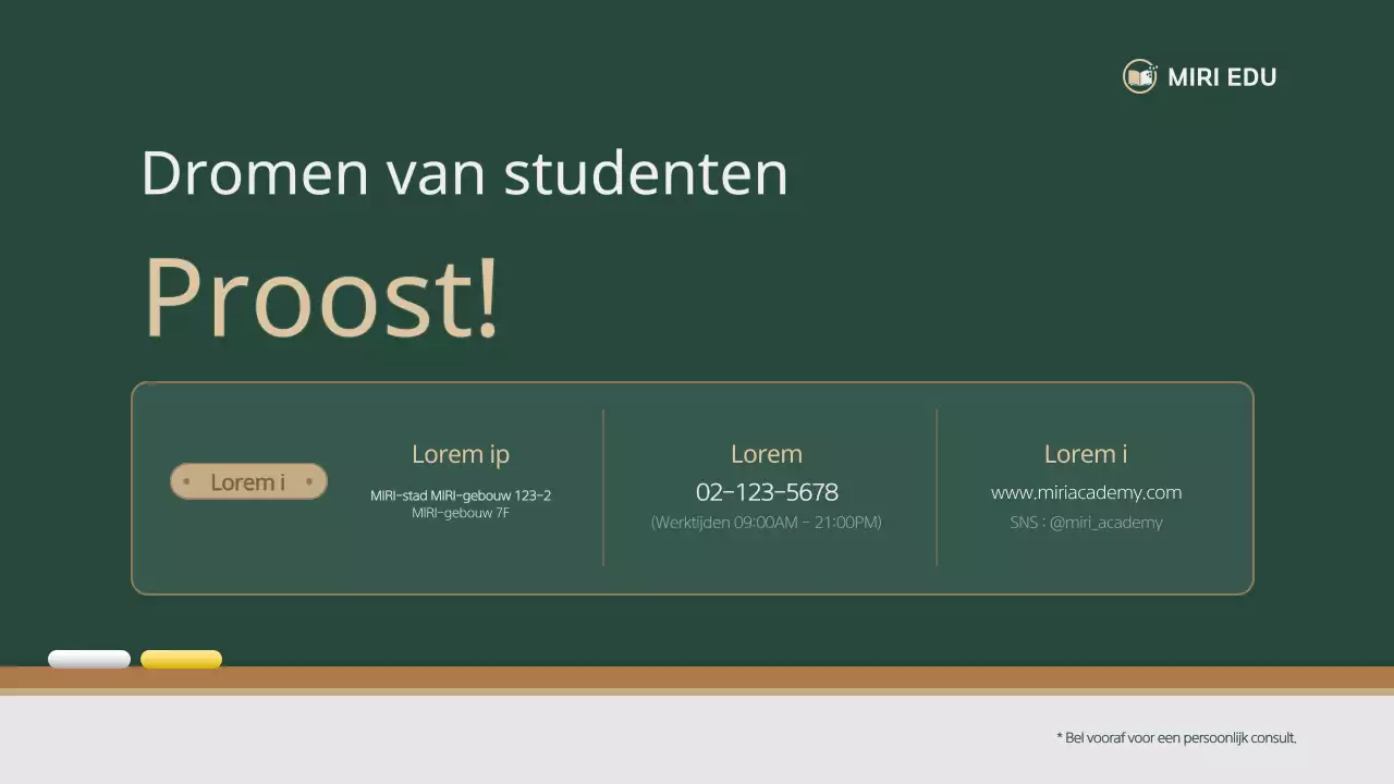 Een eenvoudige, abstracte schoolprospectus