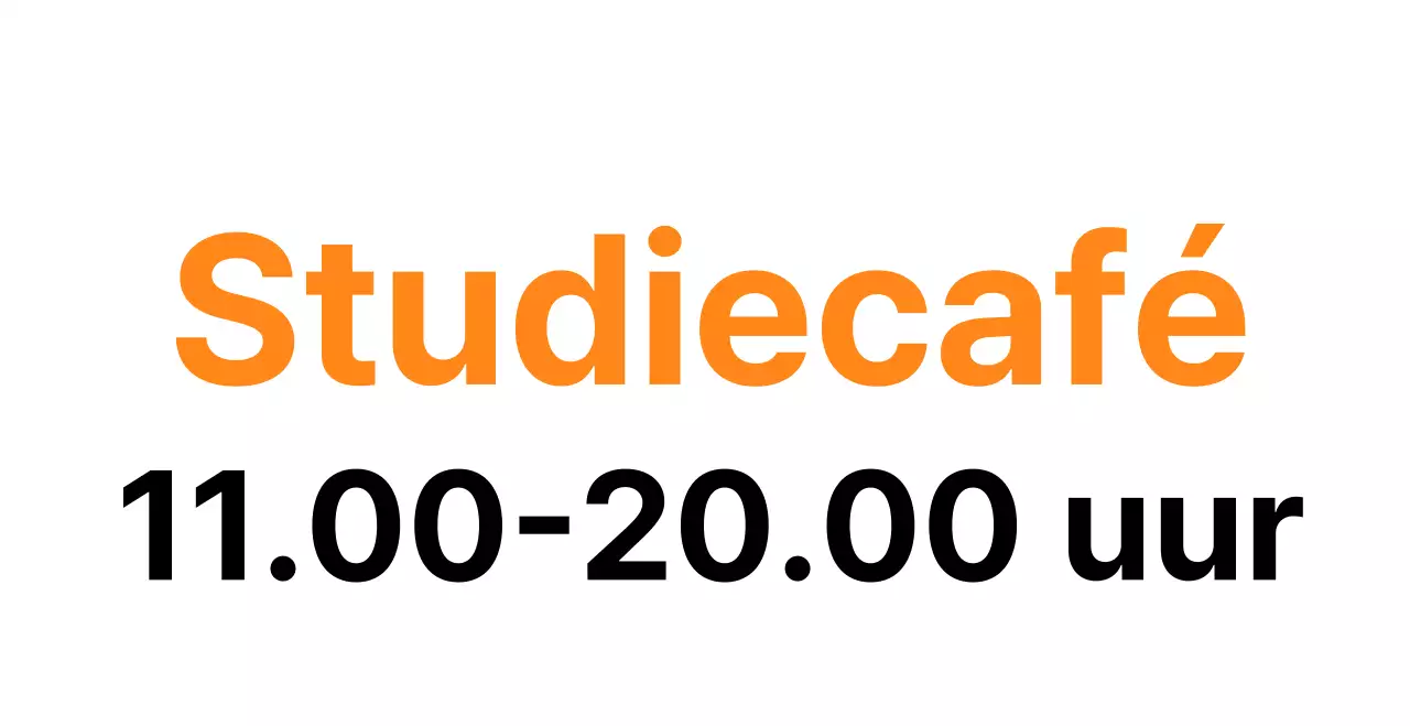 Studiecafé leeszaal logo in een afgerond lettertype