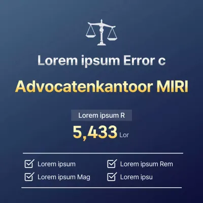 Een eenvoudig advocatenkantoor in marineblauw en goud