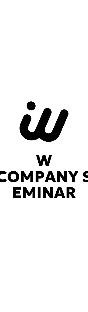 Seminar perusahaan dengan nuansa glamor dengan logo berbahasa Inggris