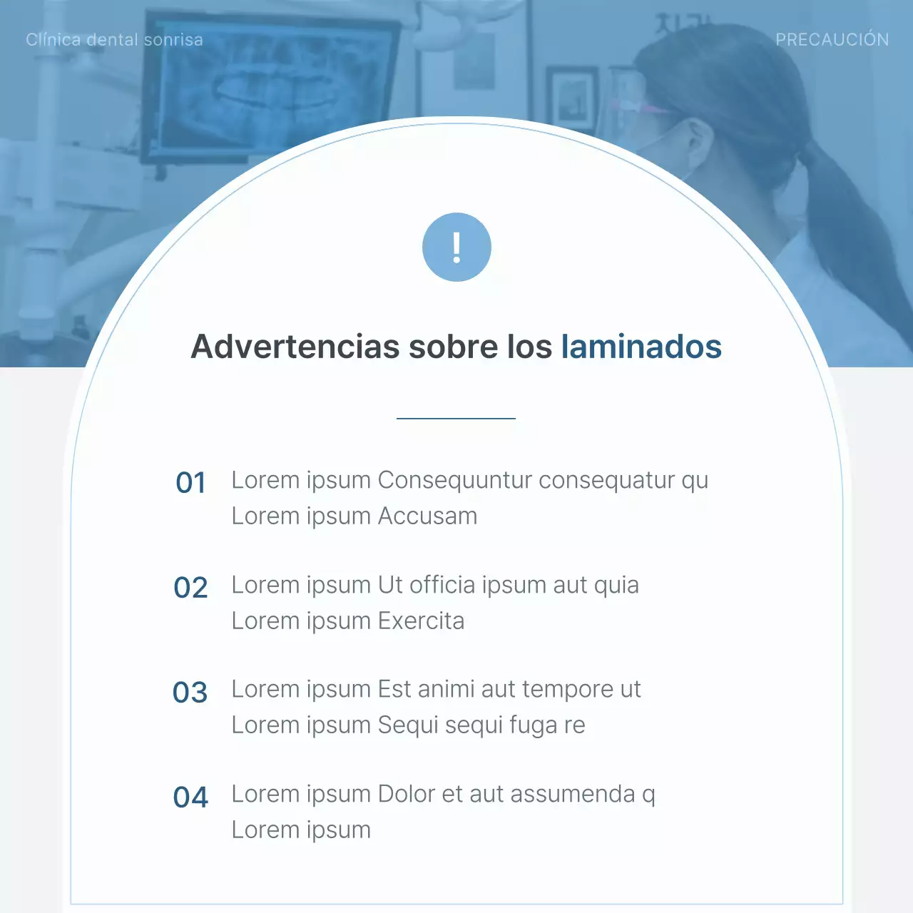 Un sencillo kit de redes sociales de marketing para consultas dentales en blanco y azul claro para promocionar la consulta.