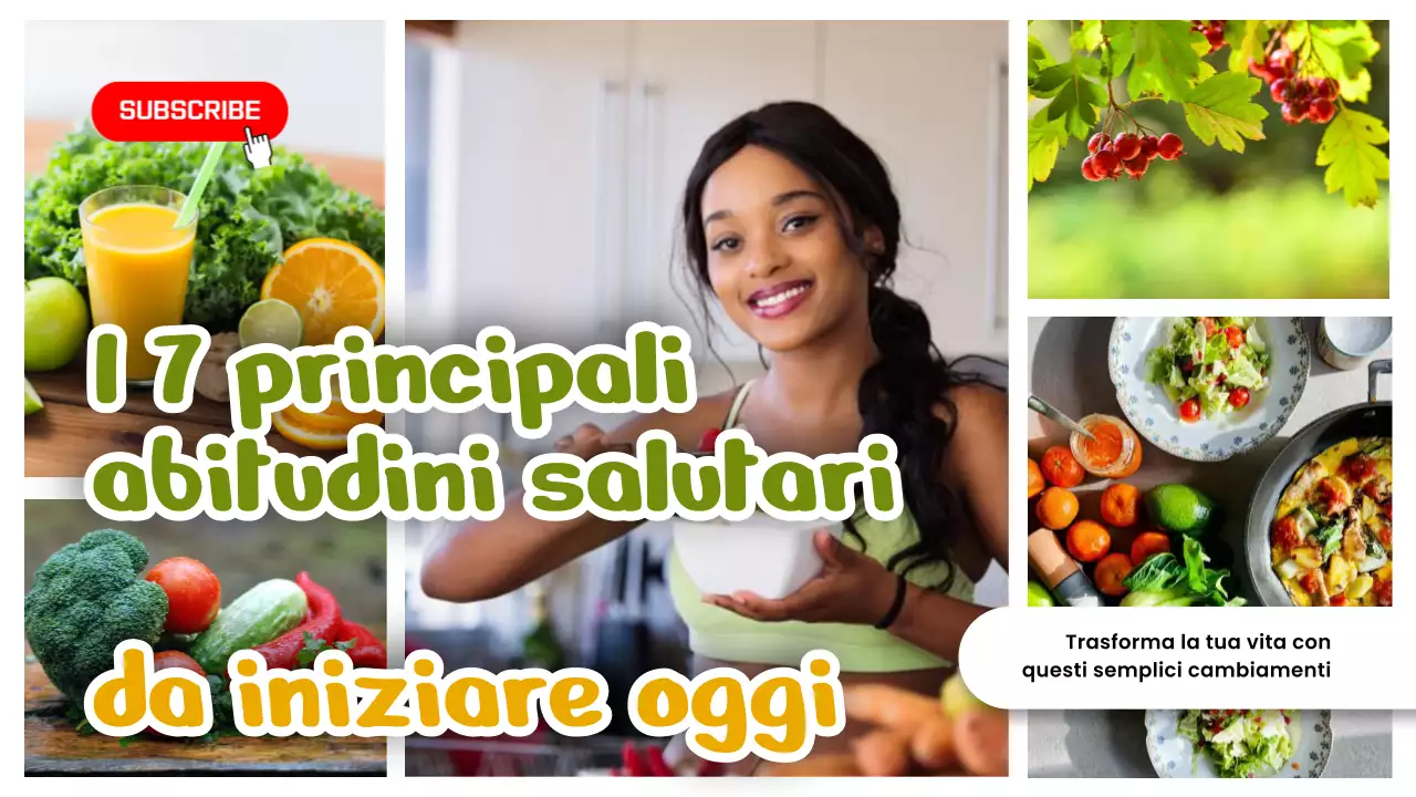 Verde moderno abitudini alimentari sane Youtube Thumbnail Video