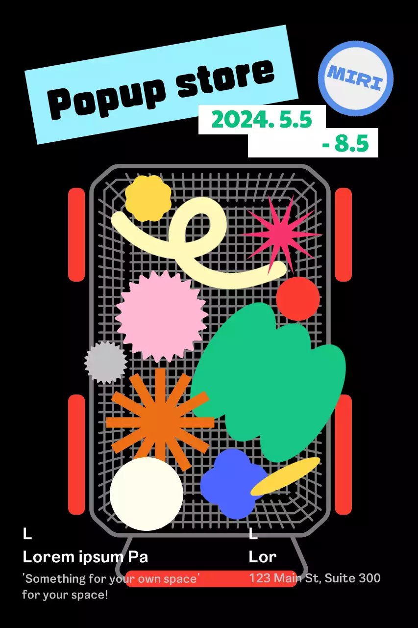 Promote your pop-up store with a cart full of items