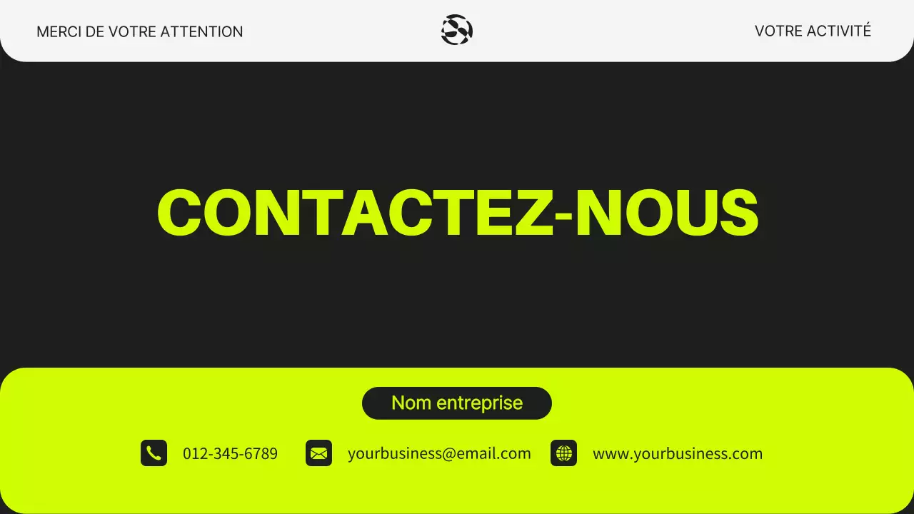 Néon et noir Introduction moderne aux affaires