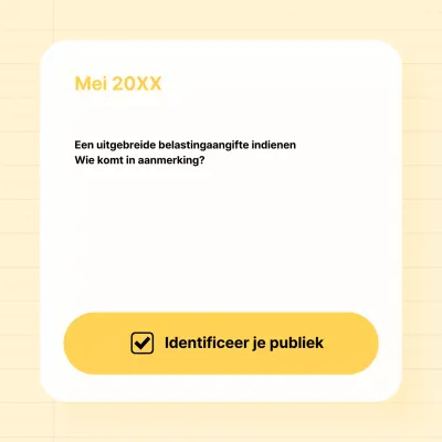 Gele eenvoudige aangifte voor de inkomstenbelasting